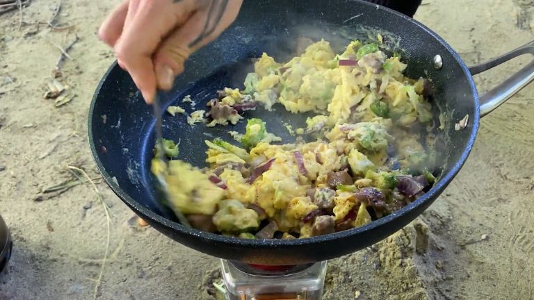 Le Portable Grill de Biolite, alimenté par la génératrice, permet de cuire pratiquement n’importe quoi. biolite portable grill cuisine camping