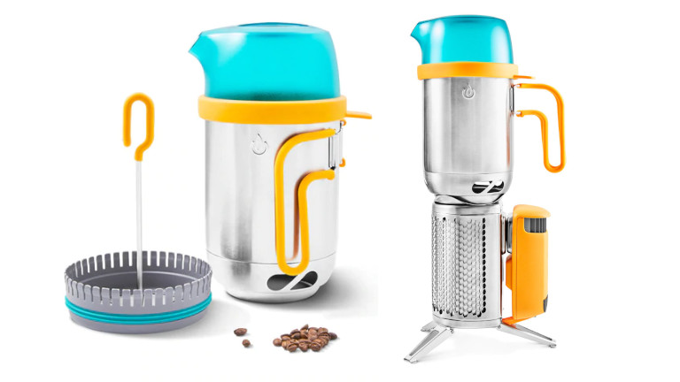 L’ensemble KettlePot & CoffeeSet de Biolite est parfait pour boire son café n'importe où en camping. café camping tente extérieur biolite kettlepot coffeeset campstove