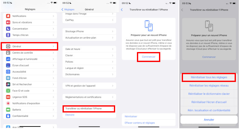 comment effacer information iPhone iPad Apple.