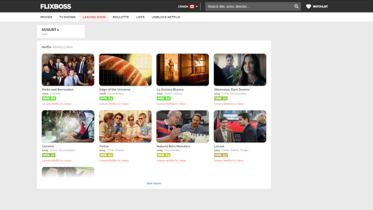 Flixboos date retrait &eacute;missions et films sur Netflix
