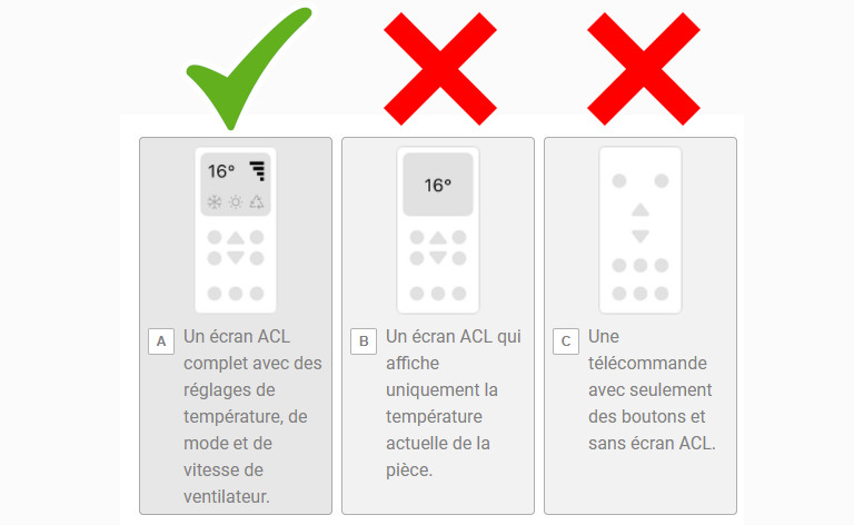 thermostat intelligent climatiseurs Mysa t&eacute;l&eacute;commandes compatibles