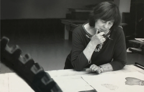 L'artiste graveuse montr&eacute;alaise Lucie Jolicoeur C&ocirc;t&eacute;.