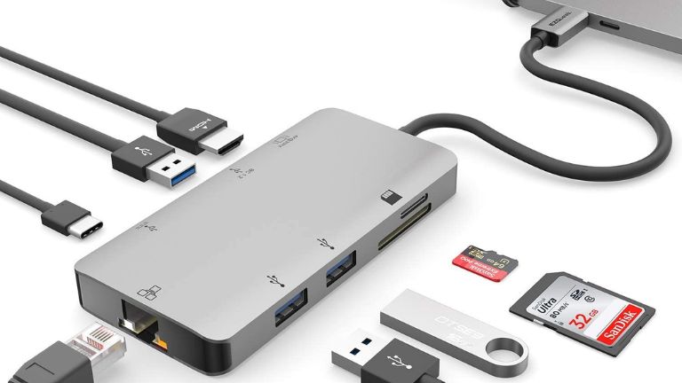 aper&ccedil;u adaptateur multiports EZQuest 8-en-1