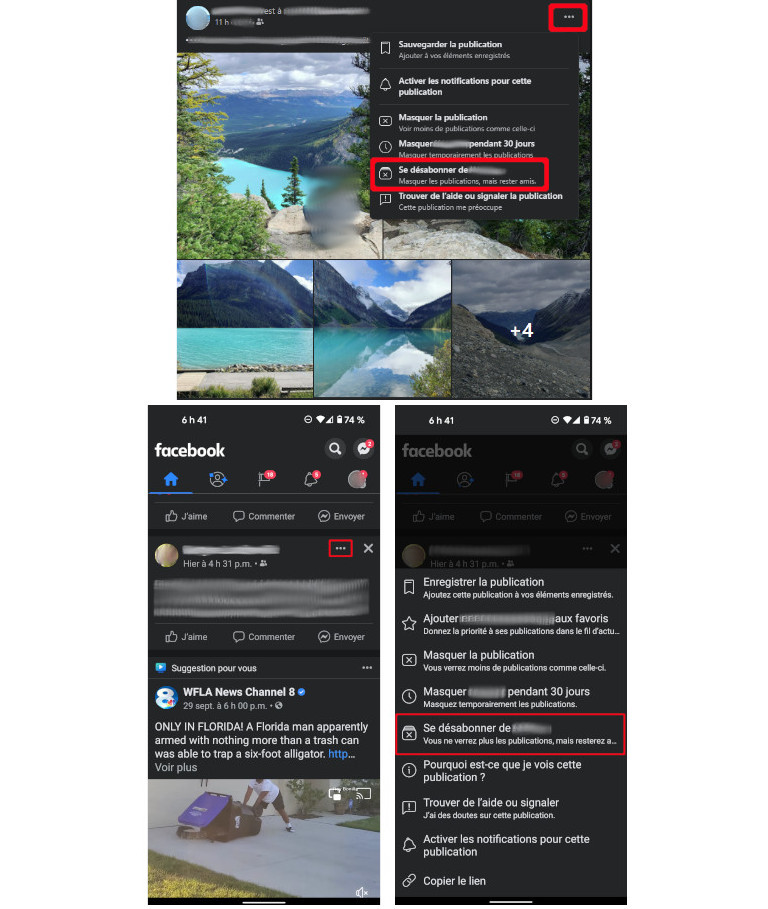 Voici comment se désabonner des publications Facebook d’un ami sur ordinateur et application mobile. Comment désabonner masquer publications Facebooks amis
