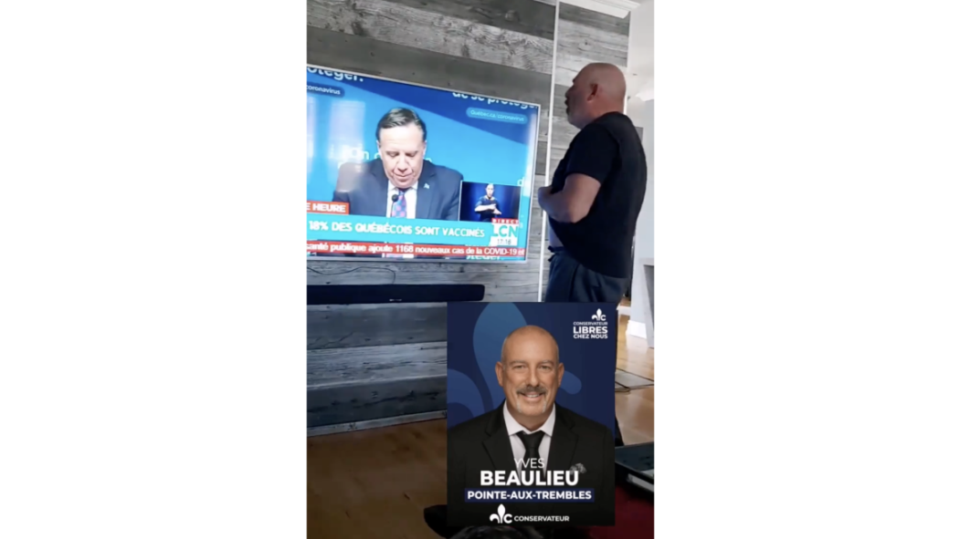 Yves Beaulieu, candidat conservateur dans PAT, tenait des propos déplacés envers Legault dans une vidéo qu'il avait publié sur Facebook il y a un an et demi.