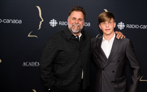Stéphane Bellavance et son fils aux Prix Gémeaux
