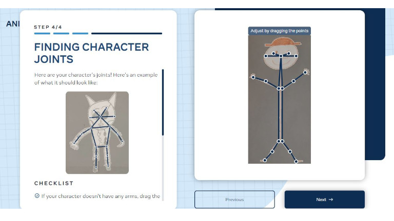 AlphaPose permet d'identifier les parties du corps du personnage. AlphaPose parties corps personnage enfant dessin animé Meta intelligence artificielle