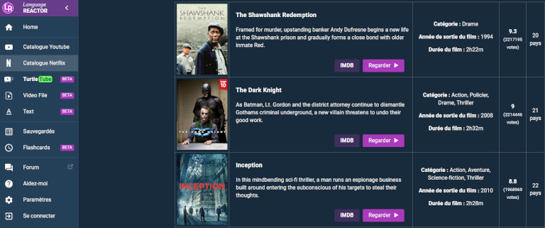 language-reactor-extension-liste-films-series-traduction