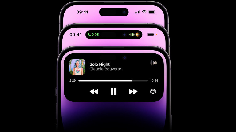 Bien que mitigée, l'encoche ne disparaît pas des nouveaux modèles d'iPhone, mais elle devient plutôt cylindrique. nouvelle encoche iphone 14 pro apple