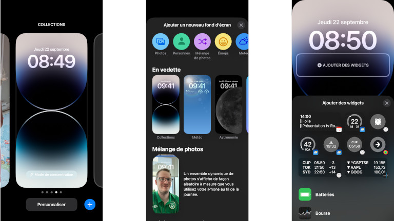 Personnalisation &eacute;cran v&eacute;rouill&eacute; iPhone iOS 16
