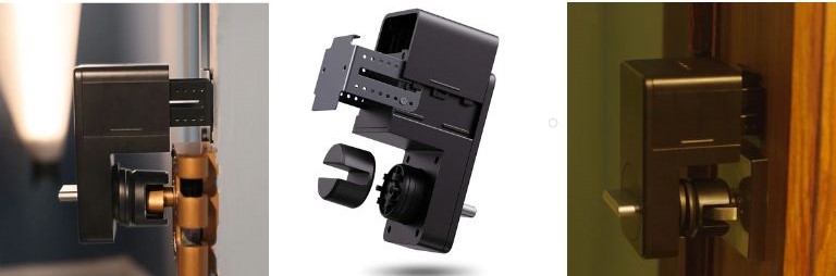 Ajustable, le SwitchBot Lock est vraiment pratique et fonctionne avec presque tous les verrous. switchbot lock ajustable différents verrous pièces supplémentaires