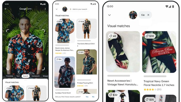 aper&ccedil;u nouvelle fonction google lens multisearch