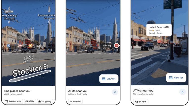 Un aperçu des lieux bientôt directement détaillés quand Live View est en marche. aperçu recherches via Live View