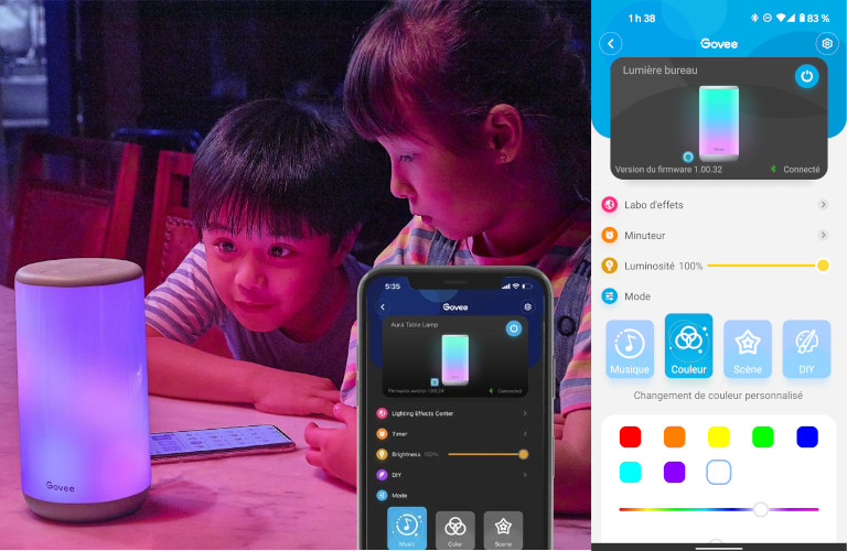 Govee Table Lamp lampe chevet application
