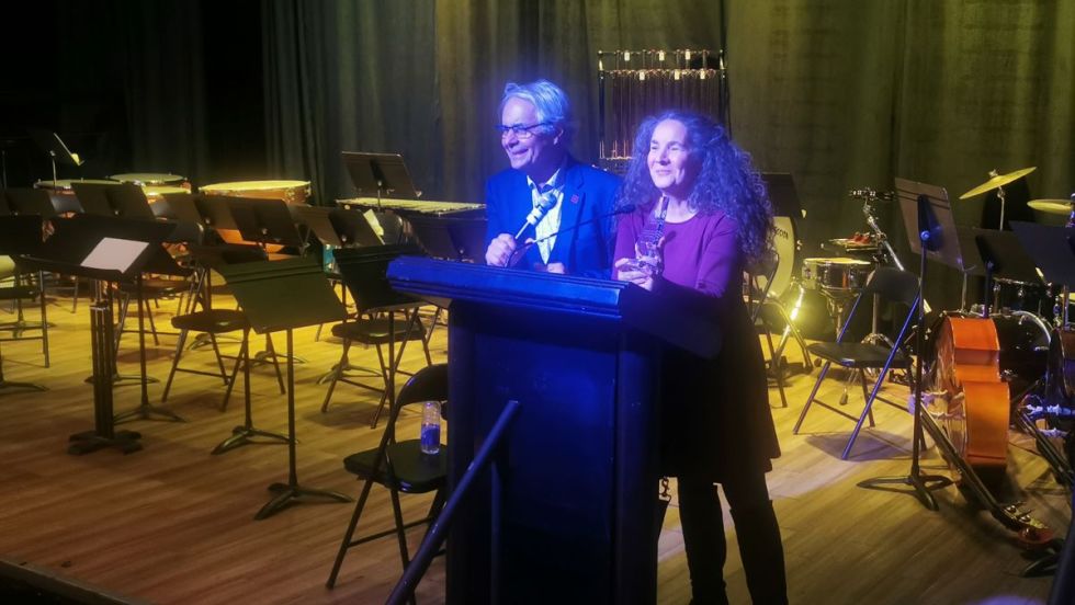 Le Dr Gilles Julien et la marraine de la Guignolée, Ève Christian