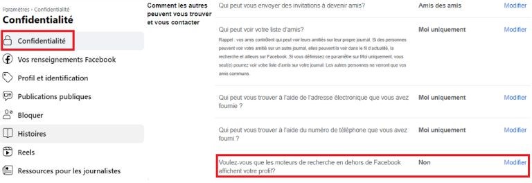 La marche à suivre pour désactiver la fonction via Facebook sur ordinateur. aperçu comment désactiver recherche dehors facebook ordinateur