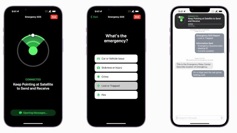 iPhone 14 appels satellites