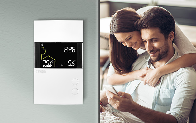 Thermostat intelligent chauffage &eacute;lectrique Sinop&eacute;