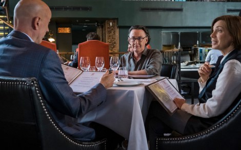 James Hyndman, Ren&eacute; Richard Cyr et C&eacute;line Bonnier dans &laquo;&nbsp;Fragments&nbsp;&raquo;. Photo&nbsp;: Eric Myre