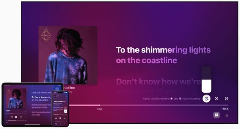 aperçu apple music sing fonctionnalité karaoké iphone ipad apple tv