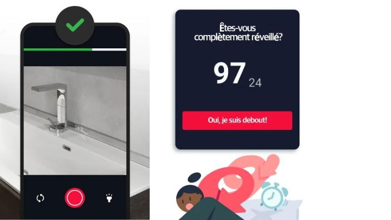 aper&ccedil;u de l'application alarmy android