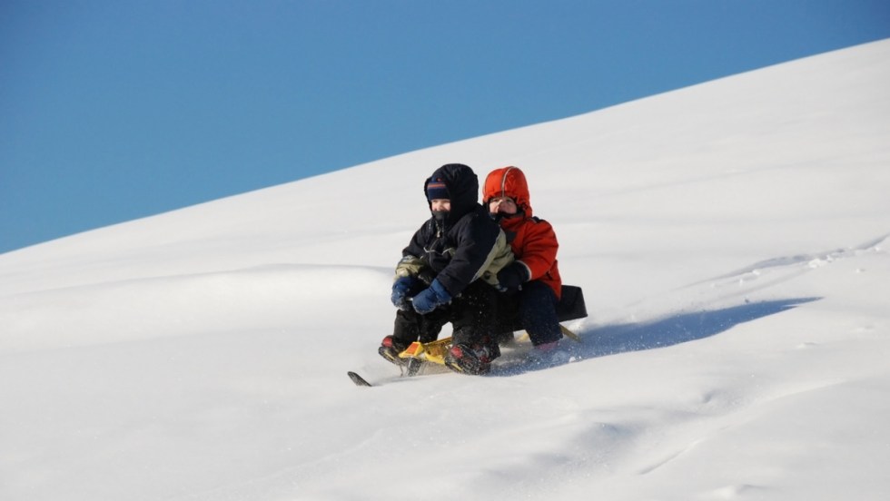 La glissade, c'est vraiment le fun.