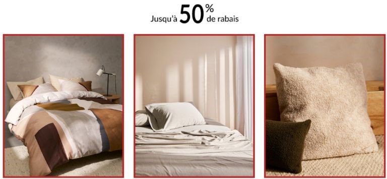Housses, tapis, nappes, cache-pots: ce ne sont pas les soldes qui manquent chez Simons. soldes maison chez Simons