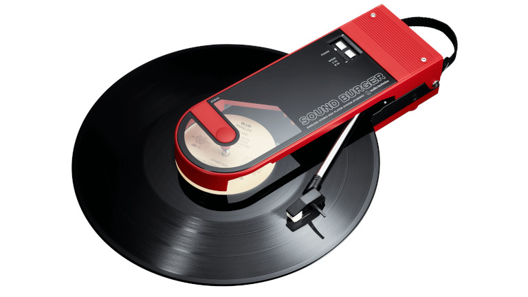 La table tournante Sound Burger d'Audio Technica permet d'écouter les 33 tours et les 45 tours. Table tournante Sound Burger Audio Technica