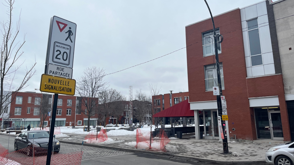 Le secteur de la place Simon-Valois transformée en rue partagée.