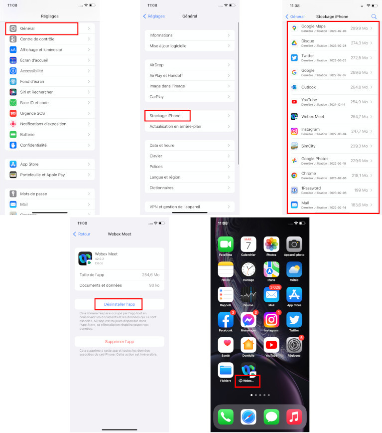 Comment vider la cache applications iOS