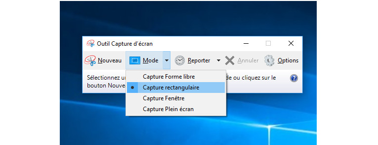 Outil capture &eacute;cran Windows