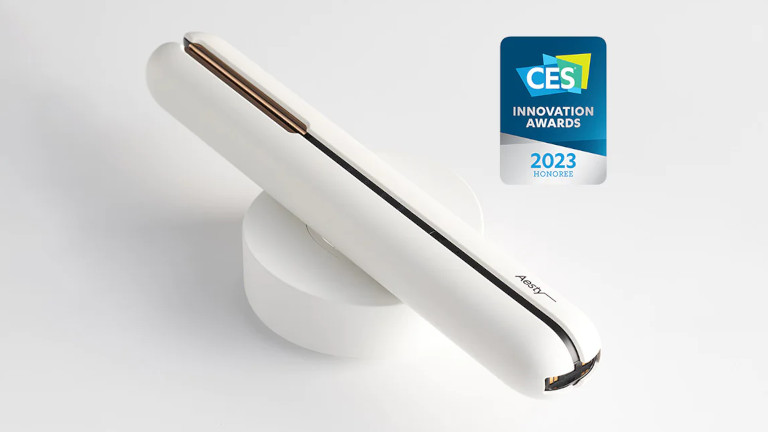 Au CES 2023 à Las Vegas, le fer Aesty a remporté un prix d'innovation. Aesty fet plat sans fil