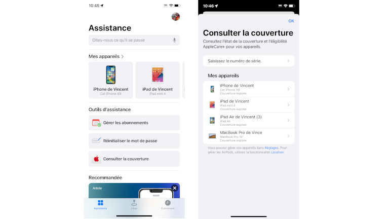 Voici comment savoir si un de nos produits est encore certifié par la couverture d'Apple. Produit Apple certifié