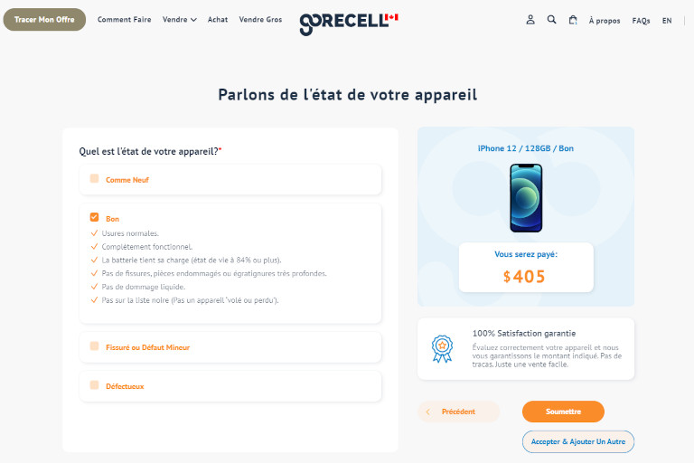 Gorecell vente t&eacute;l&eacute;phone usag&eacute;