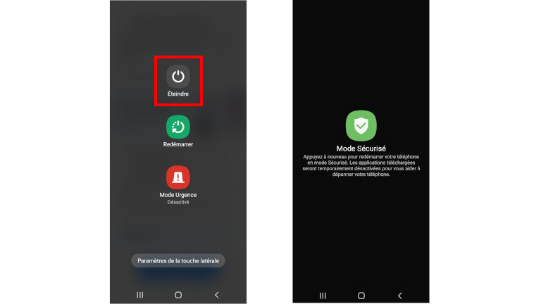 Mode s&eacute;curis&eacute; t&eacute;l&eacute;phone tablette Samsung