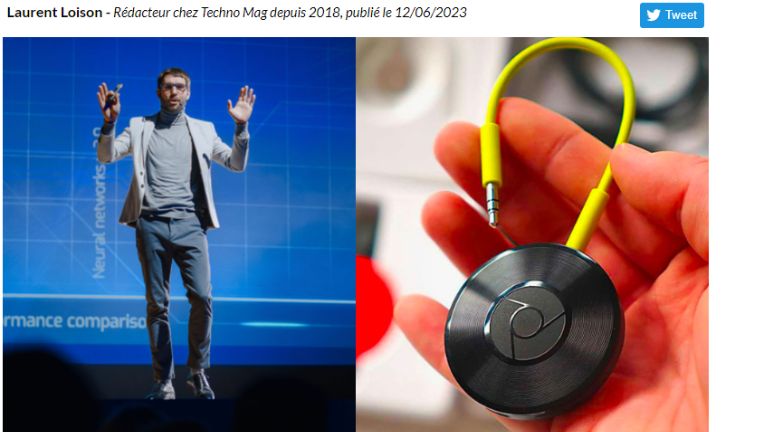 aper&ccedil;u du chromecast audio article de technomag
