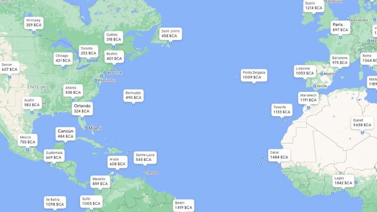 apercu fonction recherche r&eacute;sultats google flights