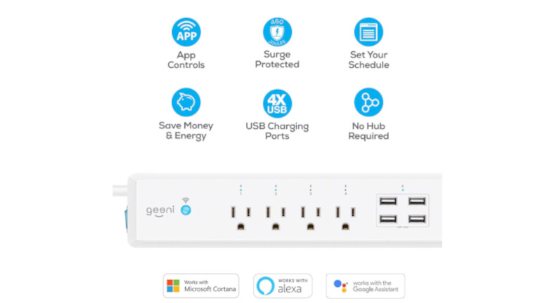 Barre alimentation intelligente Geeni Alexa Cortana Google Assistant