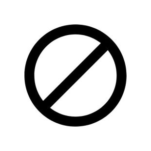 Rond barr&eacute;, symbole d'interdiction ou d'absence