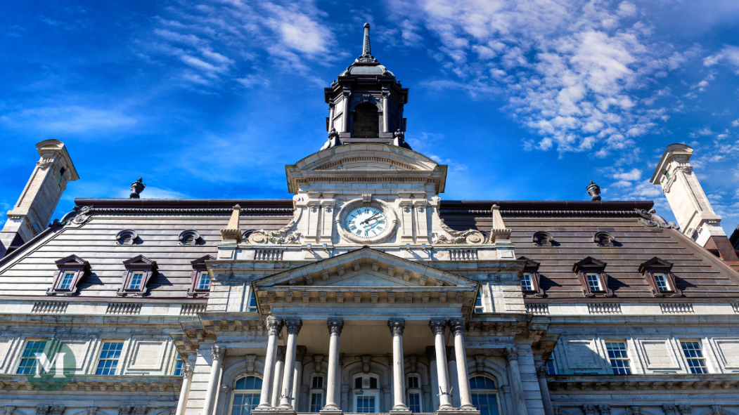 L'hôtel de ville de Montréal.