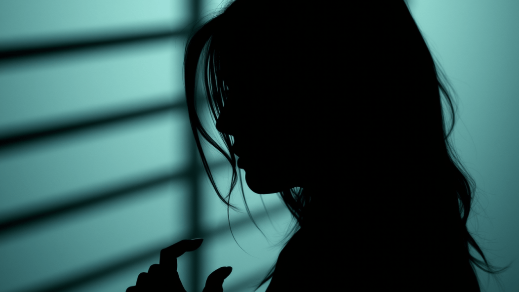 Silhouette d'une femme.