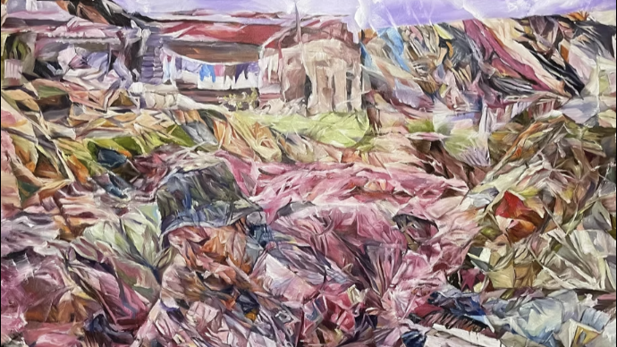 Peinture de l'artiste Hervé Mbelo.