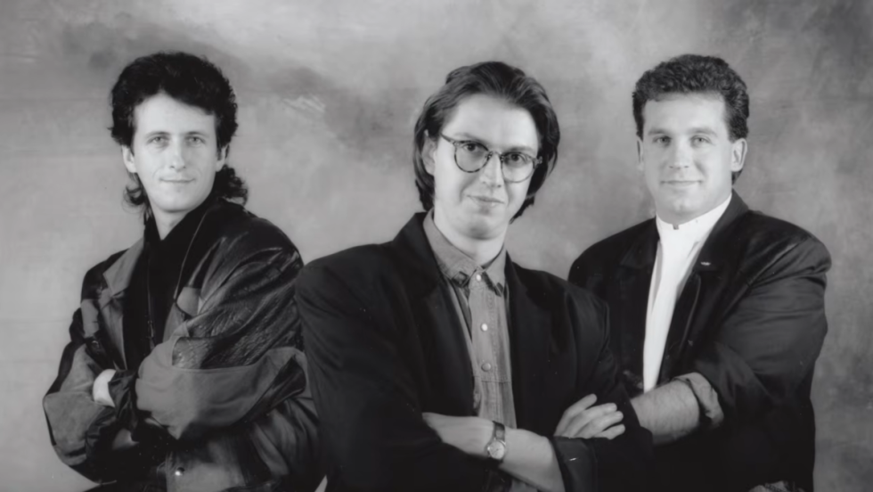 Image en noir et blanc du groupe UZEB, tirée du documentaire UZEB en Fusion.