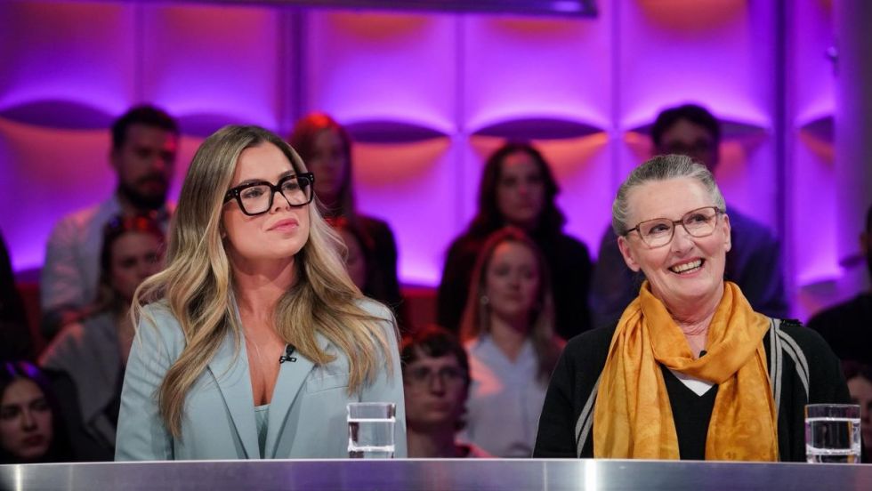 Laurie Doucet et Josée Lajeunesse sur le plateau de TLMEP.