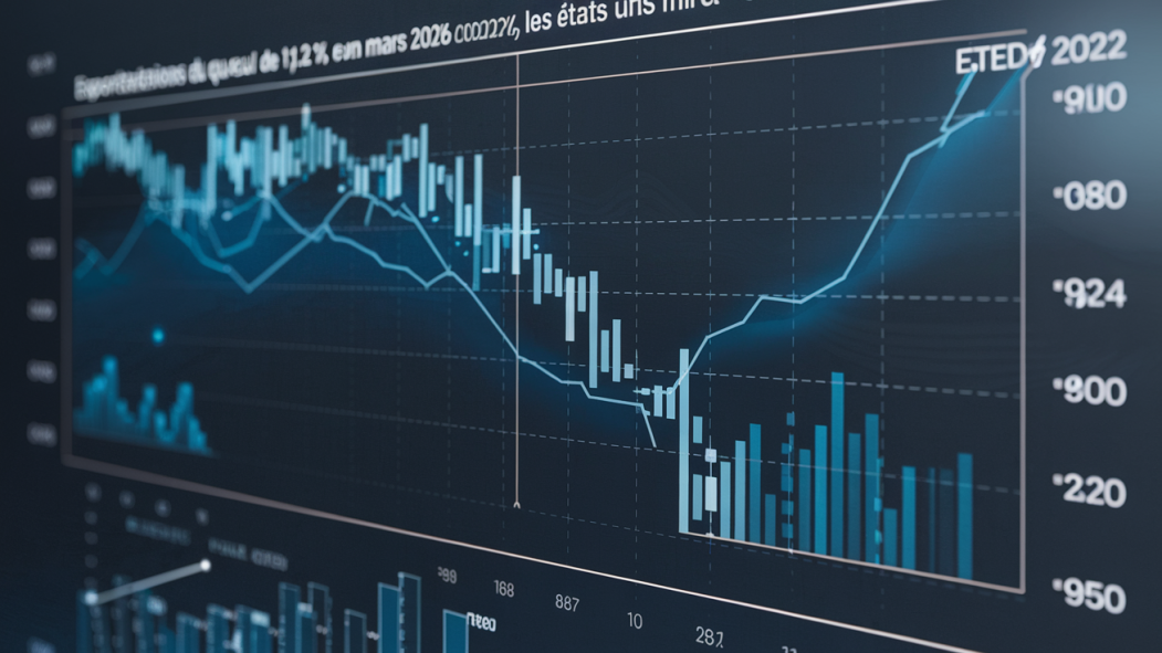 Image générée par l'intelligence artificielle montrant la diminution des exportations du Québec.