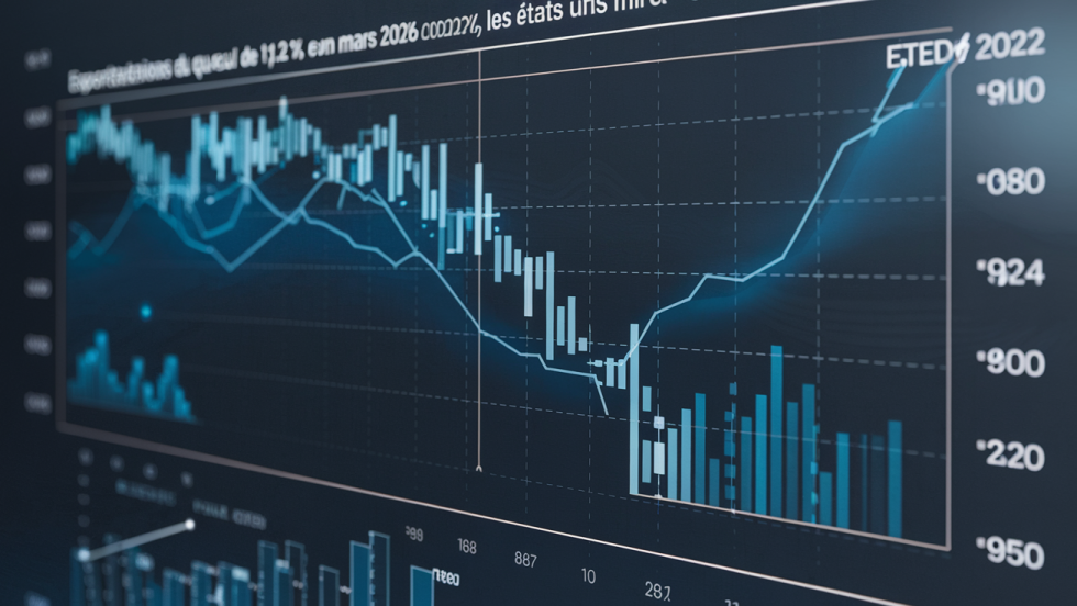Image générée par l'intelligence artificielle montrant la diminution des exportations du Québec.