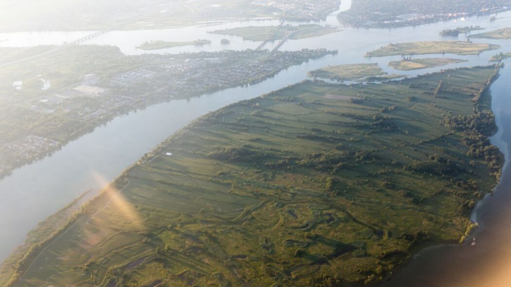 Vue aérienne de l'île Sainte-Thérèse.