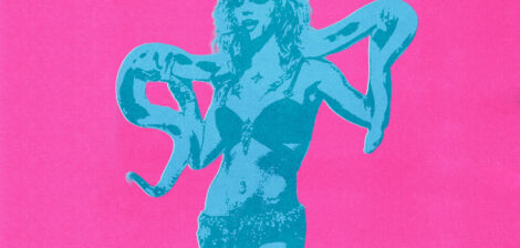 Affiche promotionnelle du BritneyFest montrant une version pixélisée de la célèbre image de la chanteuse portant un serpent.