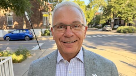 Stéphane Paquet, candidat du Parti québécois dans Pointe-aux-Trembles.