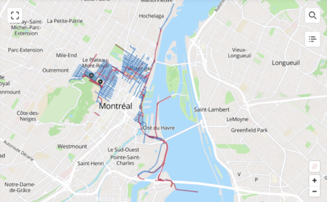 Carte montrant les fermetures de rue le 19 septembre 2026 dans le cadre des Championnats du Monde Route UCI.